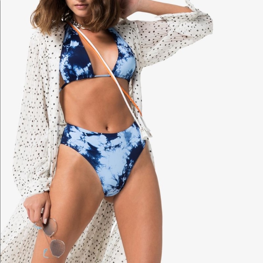Frankies Bikini Blue Tie Dye Bottom